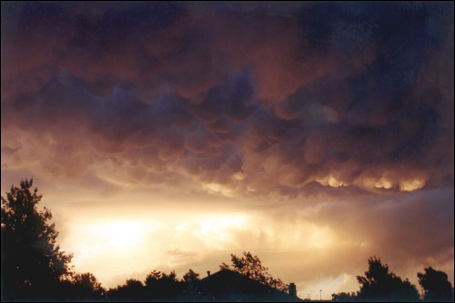 Brewing Storm in Kansas Sky at Sunset